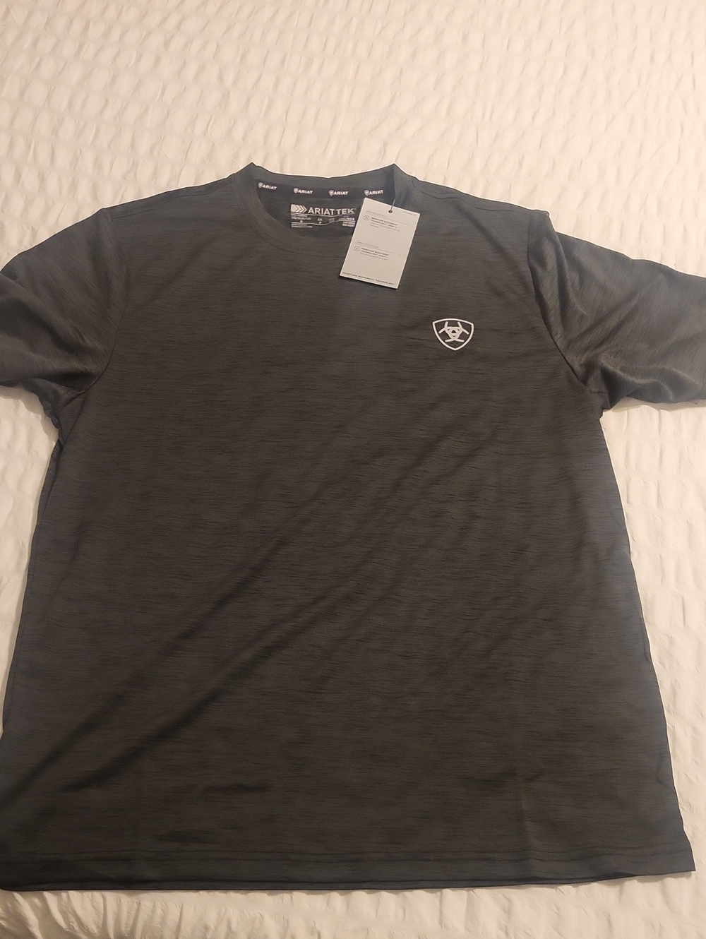Ariat Men's Heather Charcoal Performance Crew Tee
